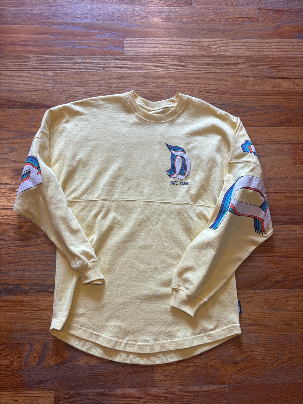 Disneyland Long Sleeve Tee in Pale Yellow